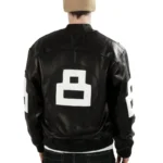 8 Ball Black Men's Nylon Bomber Jacket