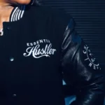 8 Ball Essential Hustler’s Black Varsity Wool with Leather Jacket for Women's