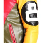 8 Ball Men’s Robert Phillipe Red & Yellow Fur Hooded Real Leather Jacket
