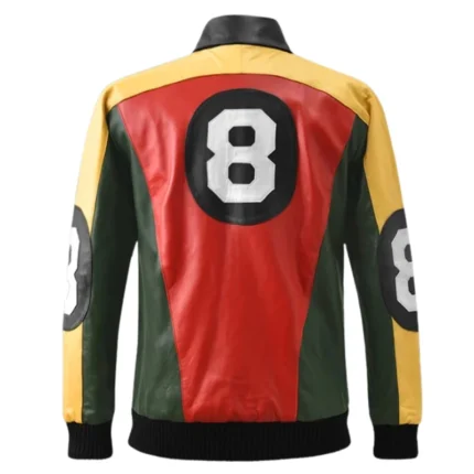 Men's The Original David Puddy - Seinfeld 8 Ball Red Leather Jacket