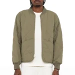 8 Ball Stussy Olive & Black Men's Quilted Liner Nylon Jacket