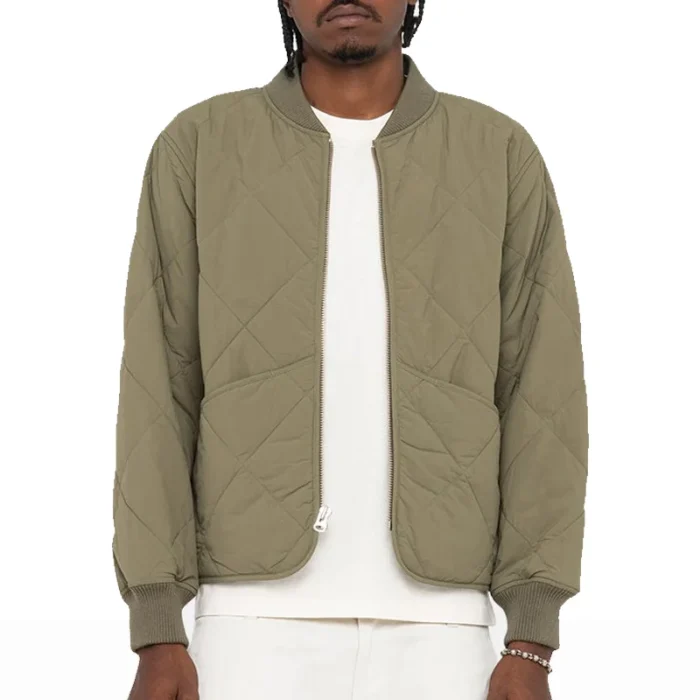 8 Ball Stussy Olive & Black Men's Quilted Liner Nylon Jacket