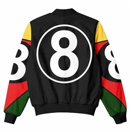 8 Ball Women’s 90s Black Vintage Bomber Polyester Jacket
