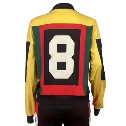 8 Ball Women's Salt N Pepa 90s Rap Hip Hop Red and Yellow Bomber Polyester Jacket