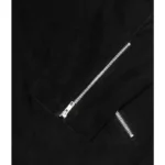 Black Stussy Eight Ball Suede Leather Bing Jacket For Men's