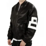 Eight Ball Black Men's Nylon Satin Bomber Jacket