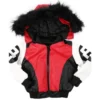 Eight Ball Jacket Kid's Faux Fur Trim Hood Red Leather Jacket