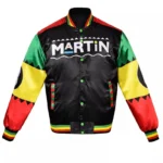 Eight Ball Martin Men's Varsity Black Satin Jacket