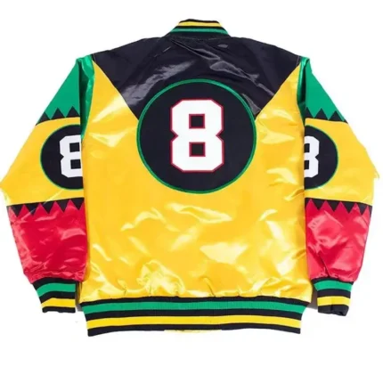 Eight Ball Martin Men's Varsity Yellow Satin Jacket