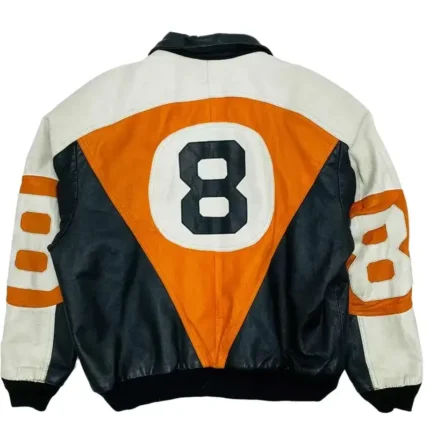 Eight Ball Men's Michael Hoban Orange Leather Jacket