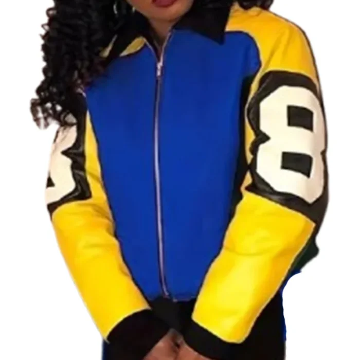 Eight Ball Salt N Pepa 90s Rap Hip Hop Women's Blue Bomber Jacket