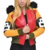 Eight Ball Women’s Multi Color Fur Hooded Real Leather Jacket