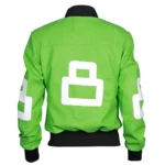 Men's 8 Ball Green Seinfeld Bomber Real Leather Jacket
