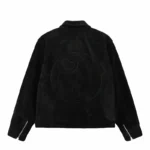 Men's Black Stussy 8 Ball Suede Leather Bing Jacket