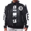 Men’s Eight Ball B and T Black Genuine Leather Jacket