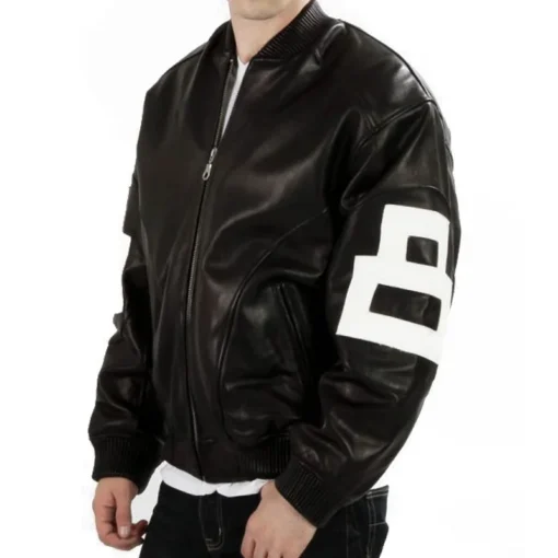 Men's Eight Ball Black David Puddy - Seinfeld Real Leather Jacket