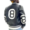 Men’s Eight Ball Black Real Leather Jacket