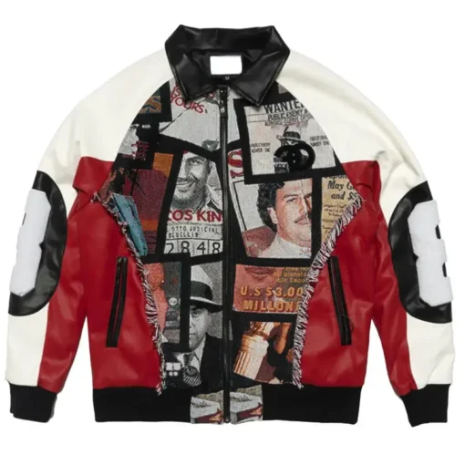 Men's Eight Ball Narco Red Varsity Polyester Jacket