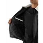 Men's Lucky 8 Ball Stadium Black & White Real Leather Jacket