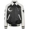 Men's Lucky Eight Ball Stadium Black Real Leather Jacket