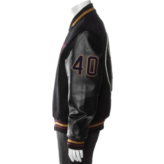 Men's Stussy 8 Ball 40th Anniversary IST Black Varsity Wool Jacket