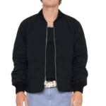 Men's Stussy Eight Ball Black Quilted Liner Nylon Jacket