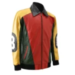 Men's The Original David Puddy - Seinfeld 8 Ball Red Genuine Leather Jacket