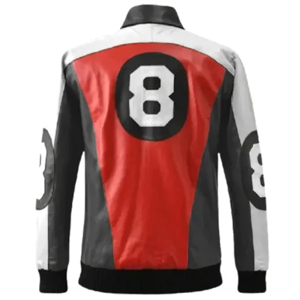 Men’s The Original David Puddy – Seinfeld 8 Ball Tri Color Leather Jacket