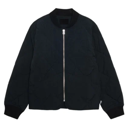 Stussy 8 Ball Black Quilted Liner Nylon Jacket for Women's