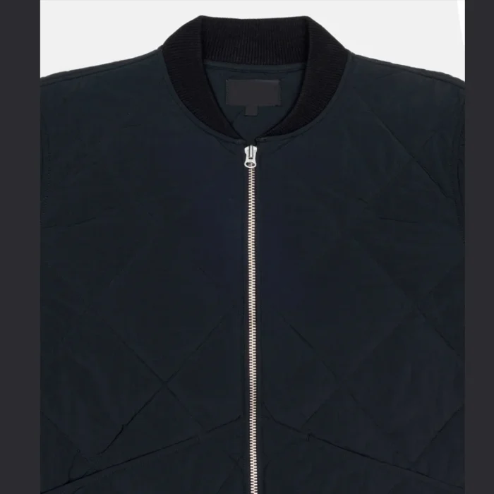 Men's Stussy Eight Ball Black Quilted Liner Nylon Jacket - Image 6