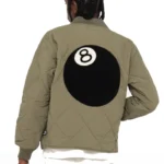Stussy 8 Ball Olive & Black Men's Quilted Liner Nylon Jacket