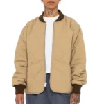 Stussy 8 Ball Women's Brown & Black Quilted Liner Nylon Jacket