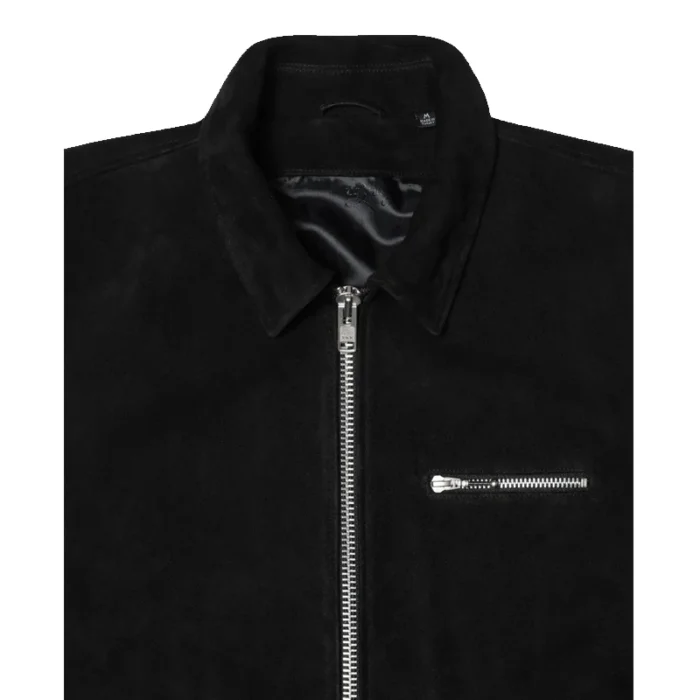Stussy Eight Ball Suede Leather Black Bing Jacket For Men's