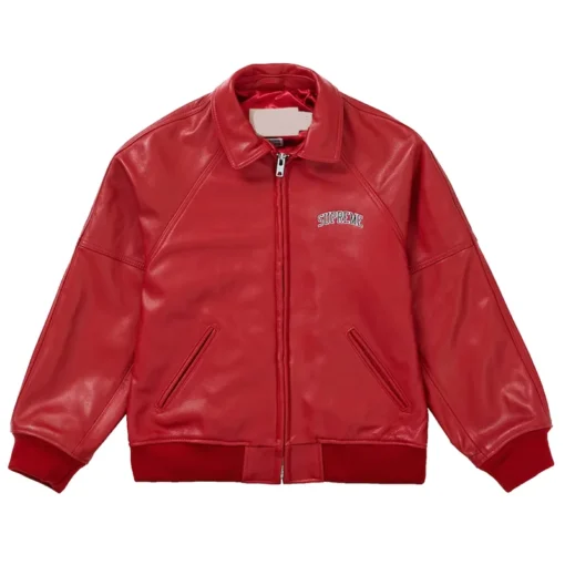 Supreme AW19 Martin Wong Red 8 Ball Men's Leather Jacket