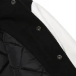 Tim comix Men's 8 Ball Black & White Varsity Leather Jacket