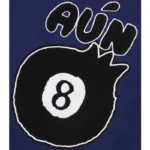 Timcomix Men's 8 Ball Blue & White Varsity Leather Jacket