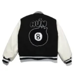 Timcomix Men's Eight Ball Black Varsity Leather Jacket