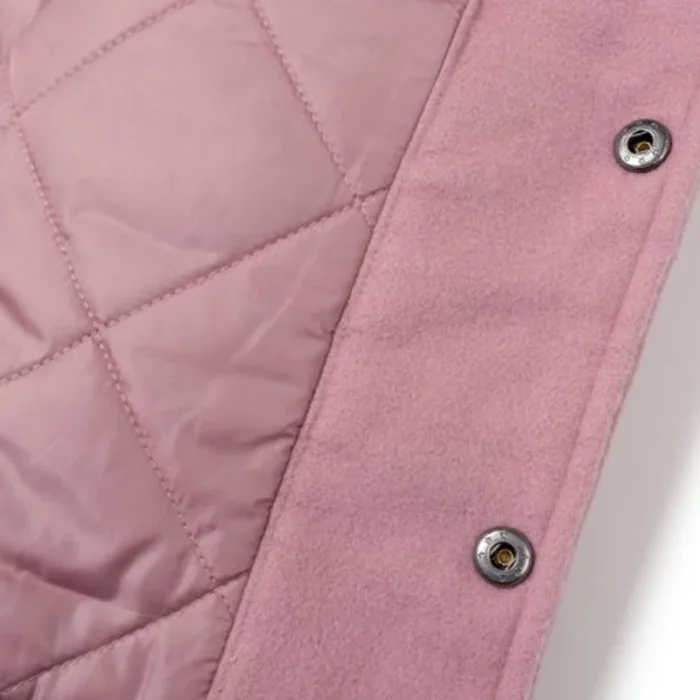 Timcomix Women's 8 Ball Pink & White Varsity Real Leather Jacket