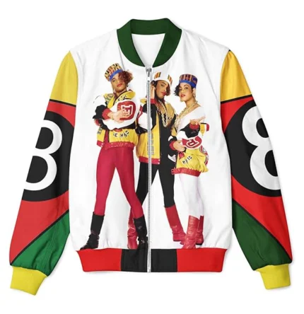Unisex Eight Ball Salt N Pepa White Varsity Polyester Jacket