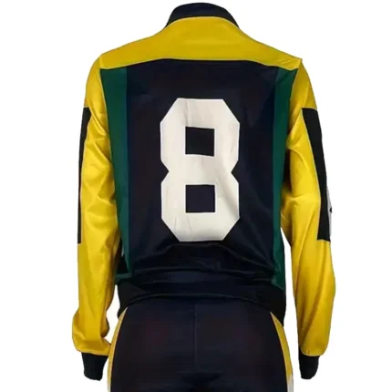 Women's 8 Ball Salt N Pepa 90s Rap Black and Yellow Bomber Polyester Jacket