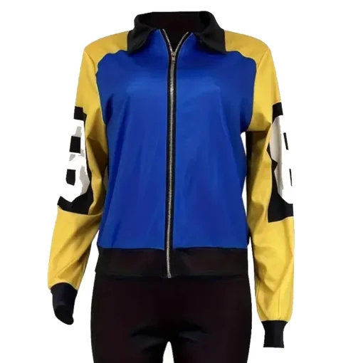 Women's Eight Ball Salt N Pepa 90s Rap Hip Hop Blue Bomber Jacket
