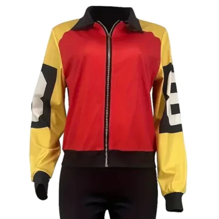 Women's Eight Ball Salt N Pepa 90s Rap Hip Hop Red Bomber Jacket