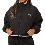 Women’s Stussy Reversible 8 Ball Sherpa Off -White Jacket